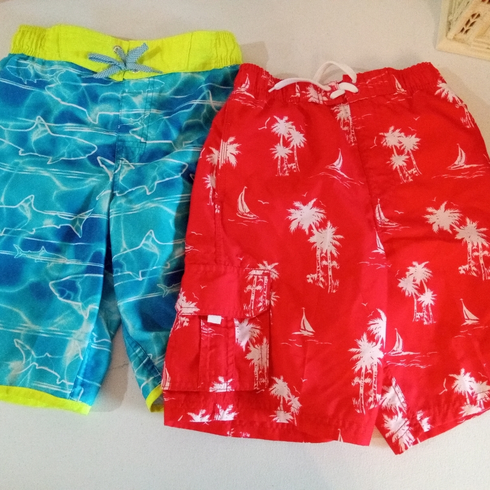 2 Pairs Boys Swim Trunks / Shorts...Both for $5